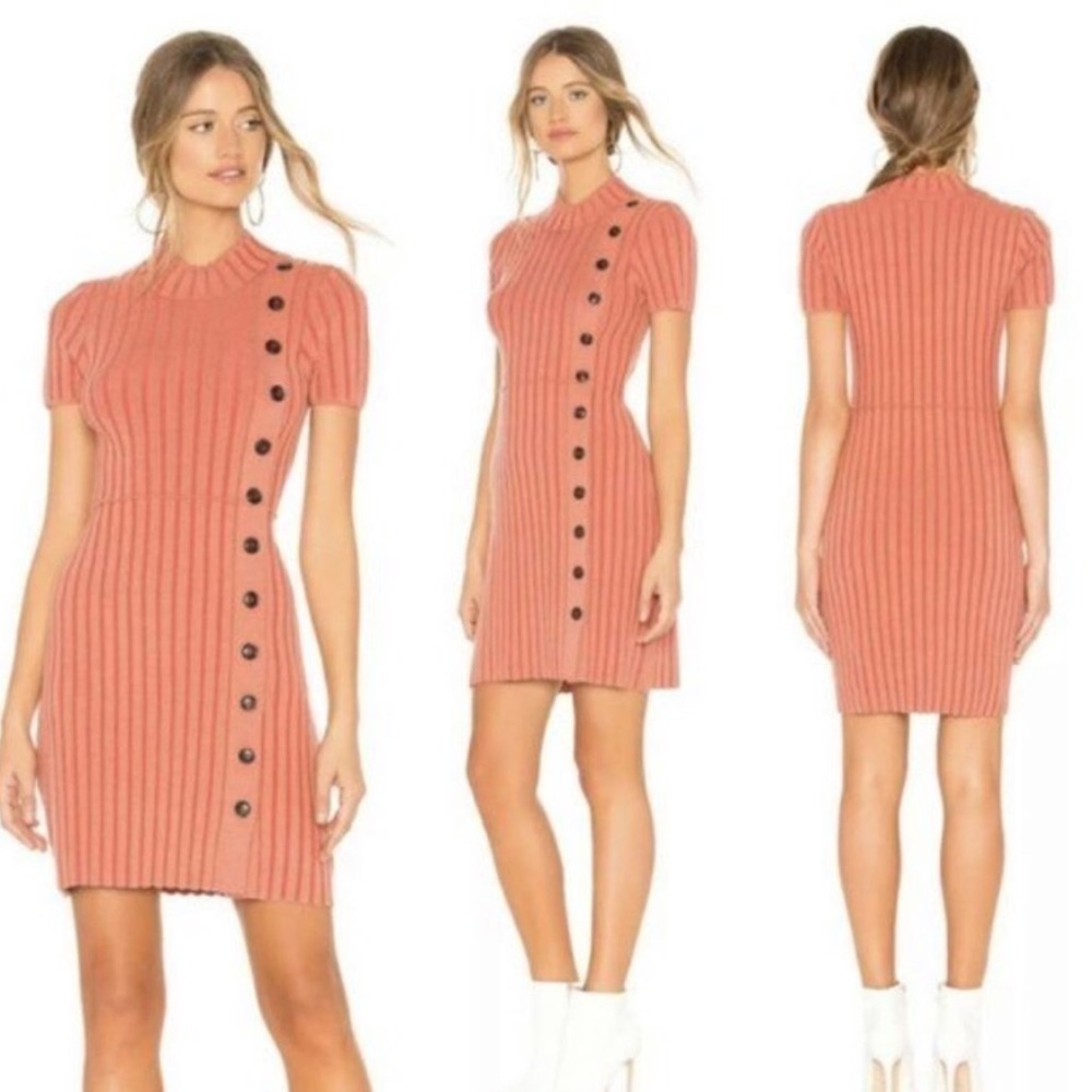 Free People Lottie Ribbed Button Sweater Dress - Picture 2 of 7